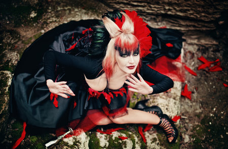 series. A portrait of the girl in Gothic style