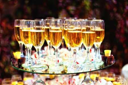 Series. Champagne on the tableの写真素材