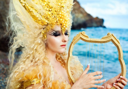 Series. Young beautiful girl in the image of a mermaidの写真素材