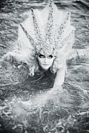 Series. Young beautiful girl in the image of a mermaidの写真素材