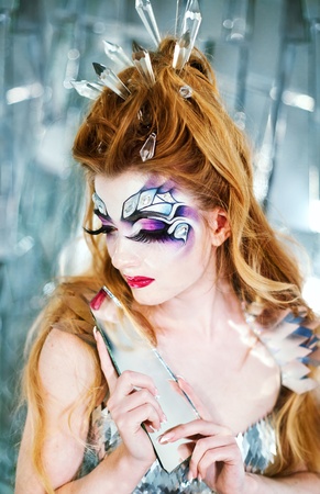 A series. The queen of the world behind the looking-glassの写真素材