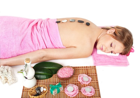 Beautiful young woman in spa. Health and beauty.の写真素材