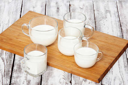 Pure fresh milk for breakfastの写真素材