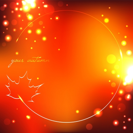 Autumn background with maple-leaf  Vector illustration のイラスト素材