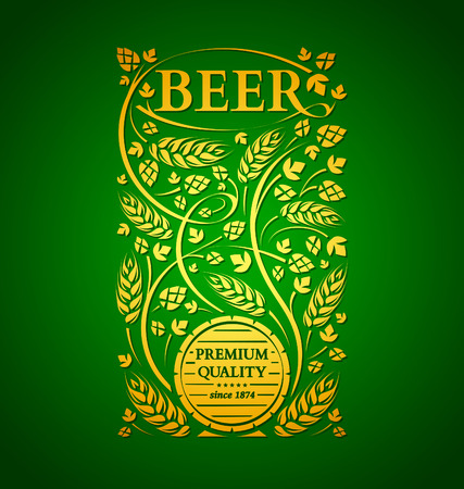 Vector template beer emblem for your designのイラスト素材
