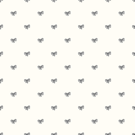 Vector seamless retro pattern, with bow tieのイラスト素材
