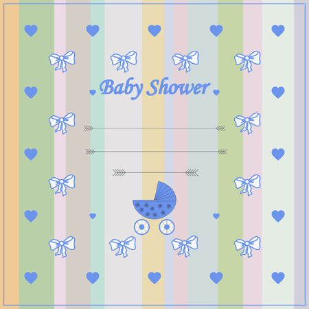 Baby shower background with some special objectsのイラスト素材