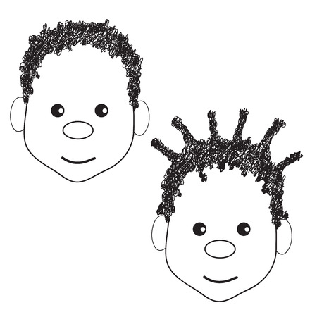 Laughing childrenのイラスト素材