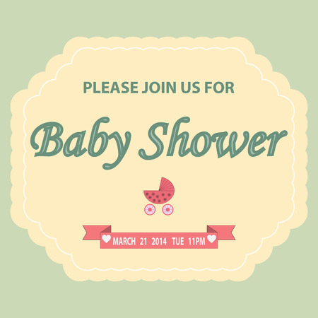 Baby shower background with some special objectsのイラスト素材