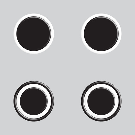 Set of colorful 3d buttons. Vector illustration.のイラスト素材