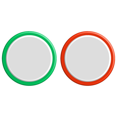 colorful 3d buttons. Vector illustration.のイラスト素材