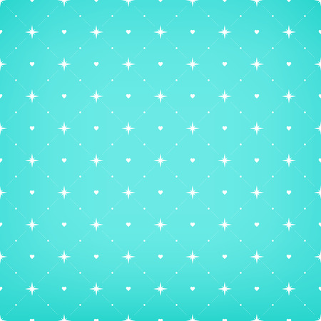 Abstract vector background. Hearts, dots and stars.のイラスト素材