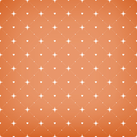 Abstract vector background. Hearts, dots and stars.のイラスト素材