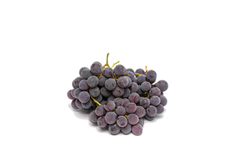 Fresh, natural black grapes isolated on white background.の写真素材