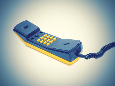 Handset with buttons numbers isolated on a white background.の写真素材