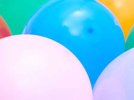 Balloons showing splendid colors closeup.  Background of many colorful balloons.の写真素材