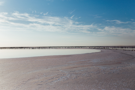 Summer landscape of a beach. Beauty of a seascape, skyline and a beach.の写真素材