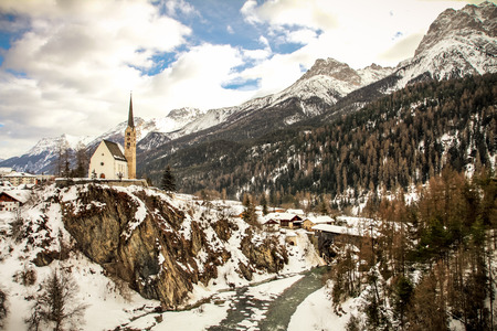 Scuol, Under Engadineの写真素材