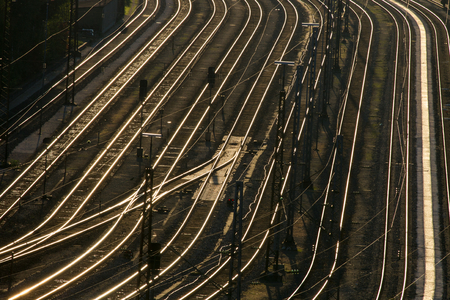 Rails in Sun.の写真素材