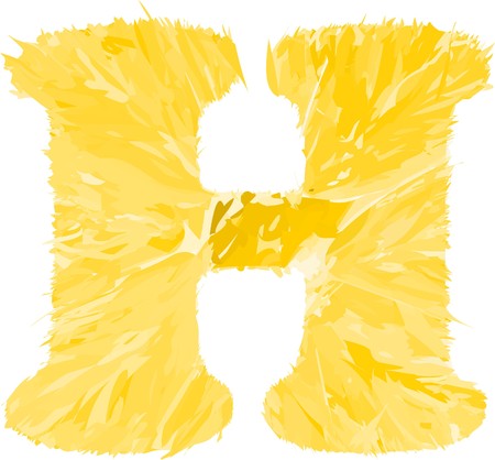 orange letter H のイラスト素材