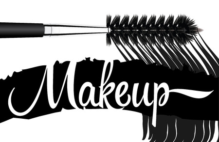 set of makeup cosmetic brushesのイラスト素材