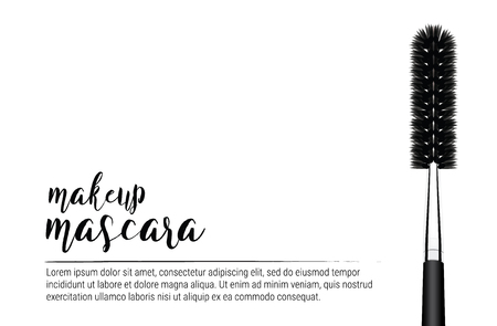 Vector illustration concept of makeup cosmetic mascara brushのイラスト素材