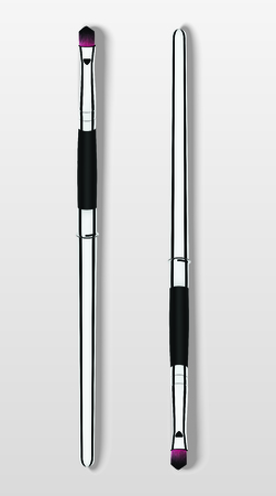 set of makeup cosmetic brushesのイラスト素材