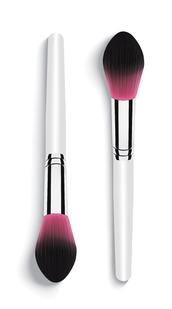 set of makeup cosmetic brushesのイラスト素材