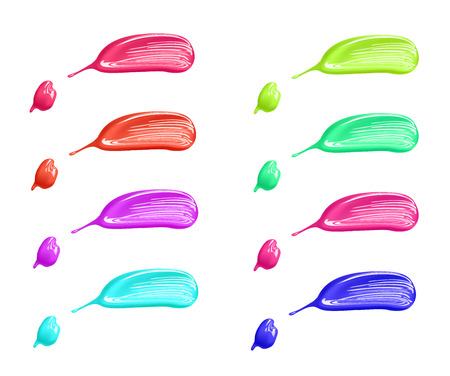 Cosmetic liquid nail polish smear strokeのイラスト素材
