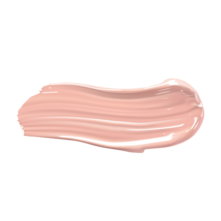 Cosmetic liquid foundation cream smudge smear strokes. Make up smear isolated on white background.のイラスト素材