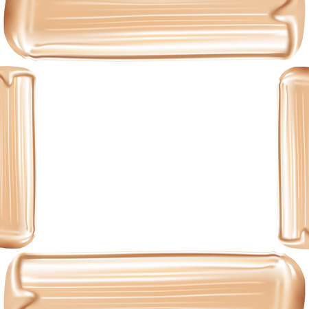 Cosmetic liquid foundation cream smudge smear strokes. Make up smear isolated on white background.のイラスト素材