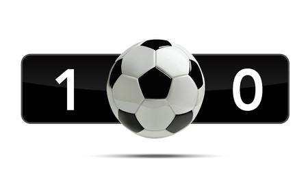Soccer or Football 3d Ball with scoreのイラスト素材