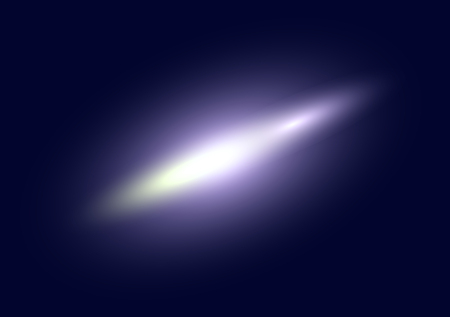 Blue Glowing light effects on blue background. Optical flare objects . Vector abstract blue flashesのイラスト素材