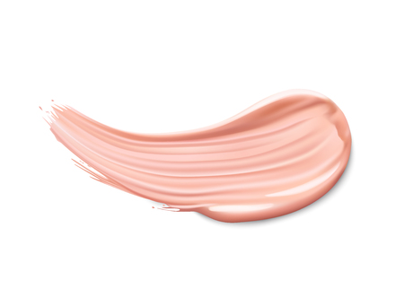 Cosmetic liquid foundation cream smudge smear strokes.のイラスト素材