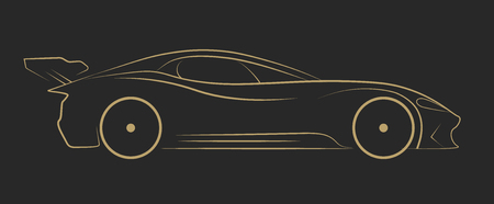 Car service logo template design icon or label. Automotive car repair service and restoration template. Logo with car shape.のイラスト素材