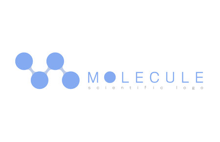 Molecule structure logo or biology model signのイラスト素材