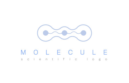 Molecule structure logo or biology model signのイラスト素材