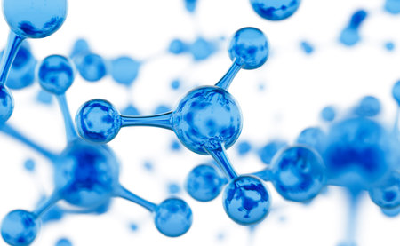 Abstract molecules design. Atoms. Abstract background for chemistry science banner or flyer. Science...