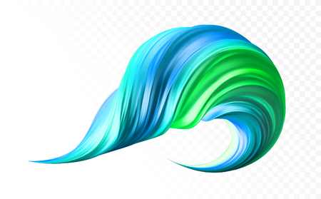 3d realistic brush stroke. Abstract vector digital color paint background. Modern colorful flow. Creative vivid 3d flow fluid paint wave. Trendy liquid banner template with gradient paintのイラスト素材
