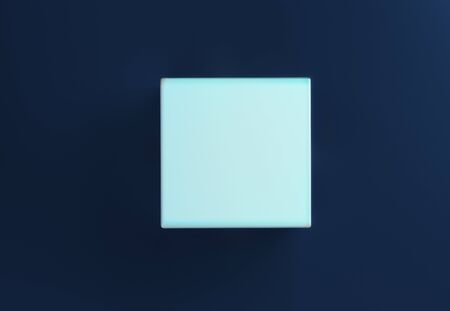 White box top view mock up. Christmas box template black background. Luxury packaging collection. Present box top view. 3D Rendering.の写真素材