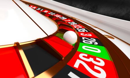 Luxury Casino roulette wheel on blackの写真素材