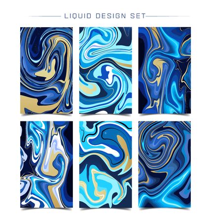 Mixture of acrylic paints. Liquid marble texture. Fluid art. Applicable for design cover, presentation, invitation, flyer, annual report, poster and business card, desing packaging. Modern artworkのイラスト素材