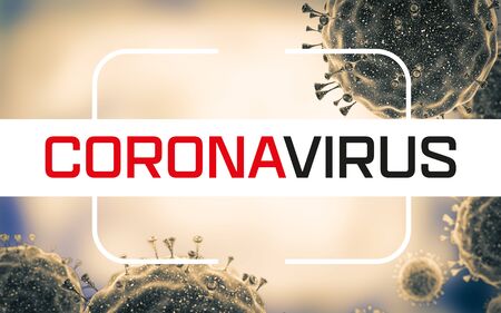 Close-up of virus cells or bacteria. Flu, view of a virus under a microscope, infectious disease.の写真素材