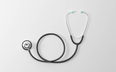 Stethoscope on whiteの写真素材