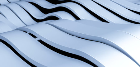 Aluminum abstract silver metal background. Metal design. Steel texture. Geometric waves background....