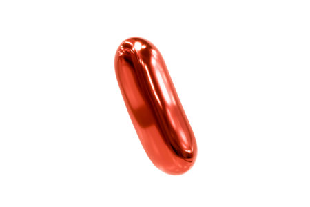 Beautiful red heleum balloon isolated on white, 3D renderingの写真素材