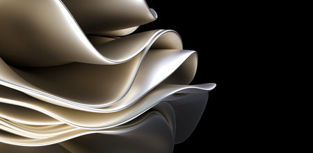 Beautiful luxurious abstract golden background, 3d rendering.