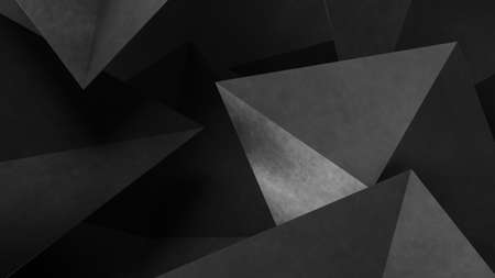 Abstract gray geometric shapes of triangles. Concrete background. 3d Renderingの写真素材