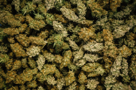 Aesthetic green weed backdrop for marijuana enthusiastsの写真素材