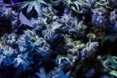 Captivating cannabis background- highlighting the benefits of marijuana.の写真素材